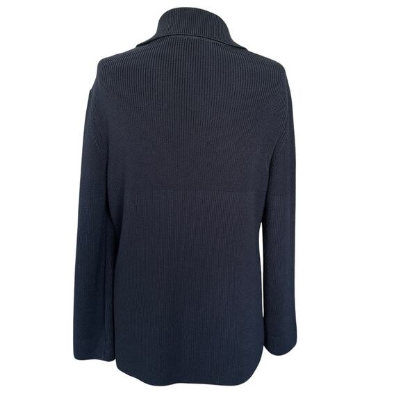Saint James Pure Wool Knit Navy Cardigan Sweater Big Button Women’s US 6 UK 10 - Picture 5 of 12